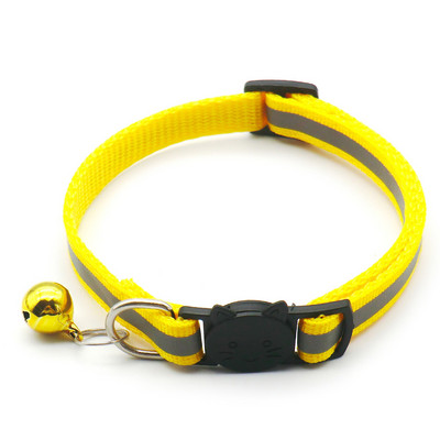 Mājdzīvnieku kaklasiksnas ar zvaniņiem Jauka kaklasiksna kaķu suņu kakla siksnām Regulējamas atstarojošas āra mazas suņu kaklasiksnas mājdzīvnieku piederumi