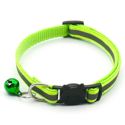 Mājdzīvnieku kaklasiksnas ar zvaniņiem Jauka kaklasiksna kaķu suņu kakla siksnām Regulējamas atstarojošas āra mazas suņu kaklasiksnas mājdzīvnieku piederumi