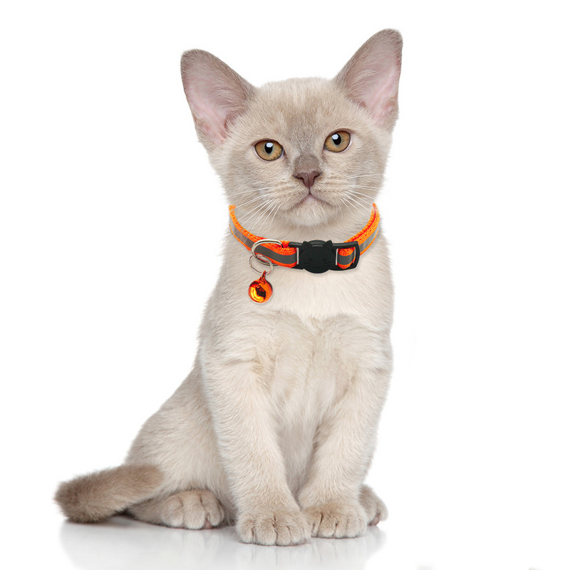 Mājdzīvnieku kaklasiksnas ar zvaniņiem Jauka kaklasiksna kaķu suņu kakla siksnām Regulējamas atstarojošas āra mazas suņu kaklasiksnas mājdzīvnieku piederumi