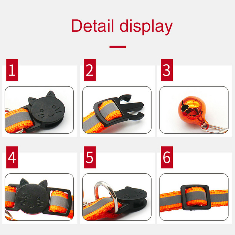 Mājdzīvnieku kaklasiksnas ar zvaniņiem Jauka kaklasiksna kaķu suņu kakla siksnām Regulējamas atstarojošas āra mazas suņu kaklasiksnas mājdzīvnieku piederumi