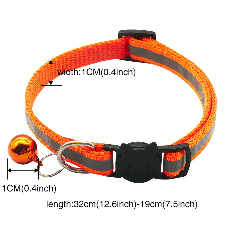 Mājdzīvnieku kaklasiksnas ar zvaniņiem Jauka kaklasiksna kaķu suņu kakla siksnām Regulējamas atstarojošas āra mazas suņu kaklasiksnas mājdzīvnieku piederumi