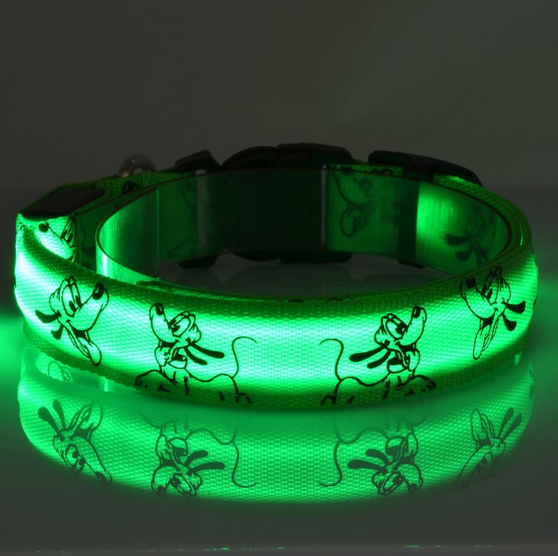 Najlonska LED svjetleća ogrlica za pse, noćna sigurnosna mačka, svjetleći, tamni, električni lanac za glavu za kućne ljubimce za malu srednju čivavu mopsa