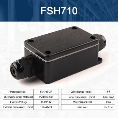 IP66 3-smjerna 2-smjerna vanjska vodootporna razvodna kutija 4-8 mm kabelski konektor za električnu žicu s 3-pinskim terminalom 450 V 41 A DIY GO