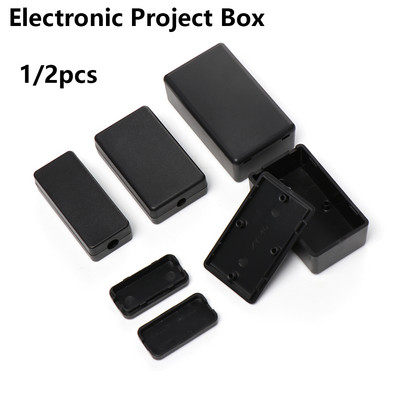 ABS műanyag elektronikus projektdoboz műszerház vízálló fedél Projekt fekete burkolat dobozok gyakorlati mérőeszközök