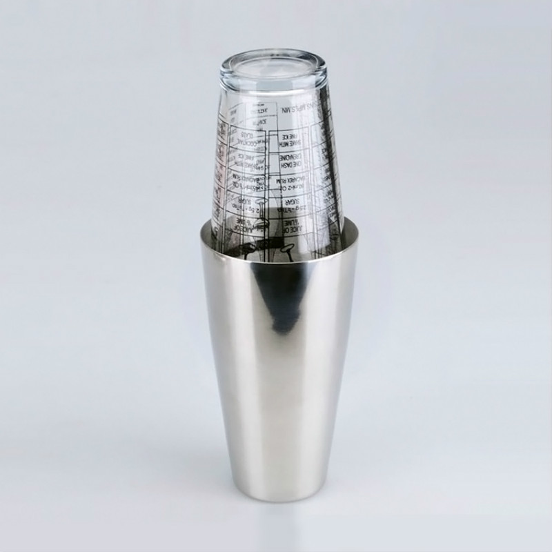 Kuhinjski pribor za bar Barski alati od nehrđajućeg čelika Shake za koktele Čaša za miješanje Uređaj za miješanje Boca s mjernom ljestvicom 2 kom/set