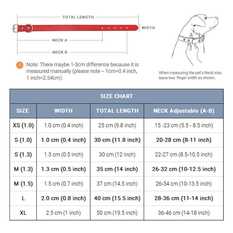 Jednobojna kožna ogrlica za pse, podesiva ogrlica za mačke, štene, traka za vrat, prikladna za srednje i male pse, oprema za kućne ljubimce XS-XL