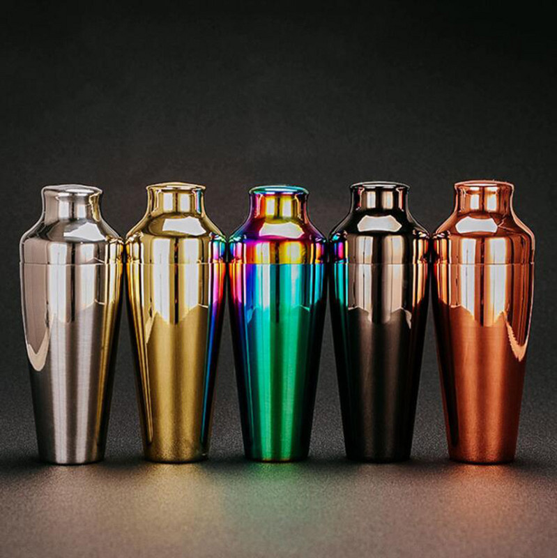 500 ml vīna kokteiļu šeikeris franču stila nerūsējošā tērauda bārmeņa bārmeņa KTV rīks Krāsaini eleganti bāra piederumi