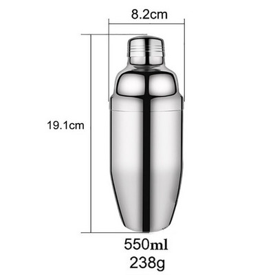 250/350/550/750 ml Nerūsējošā tērauda kokteiļu šeikeris Vīna Martini Piena Tēja Bostonas šeikeris bārmenim Dzērienu ballīšu bāra rīki