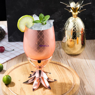 Forma de ananas din oțel inoxidabil pahar de cocktail decor accesorii bar cocktail