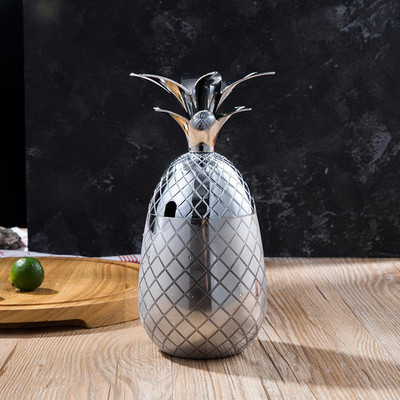 Forma de ananas din oțel inoxidabil pahar de cocktail decor accesorii bar cocktail