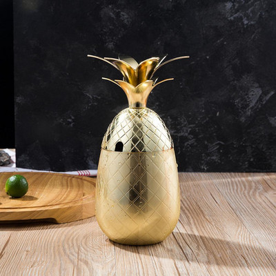 Forma de ananas din oțel inoxidabil pahar de cocktail decor accesorii bar cocktail