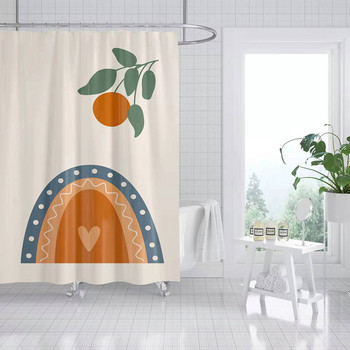 Nordic Simplicity Завеси за душ Абстрактен геометричен слънчев печат Завеса за баня Водоустойчив екран за баня Декорация на дома Baño