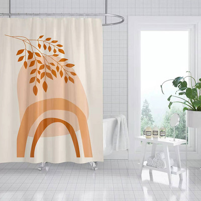 Nordijske jednostavne zavjese za tuširanje Sa apstraktnim geometrijskim printom Sunca Zavjesa za kadu Vodootporni kupaonski zaslon Dekoracija doma Baño