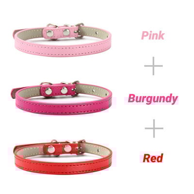 3 kom./Parta Mekana PU kožna ogrlica za mačke Jednobojna ogrlica za štene Ogrlica za mačku Dodaci za mačiće Oprema za kućne ljubimce Chihuahua XS/S/M
