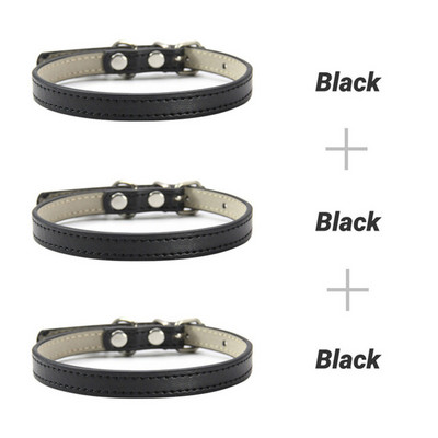 3 kom./Parta Mekana PU kožna ogrlica za mačke Jednobojna ogrlica za štene Ogrlica za mačku Dodaci za mačiće Oprema za kućne ljubimce Chihuahua XS/S/M