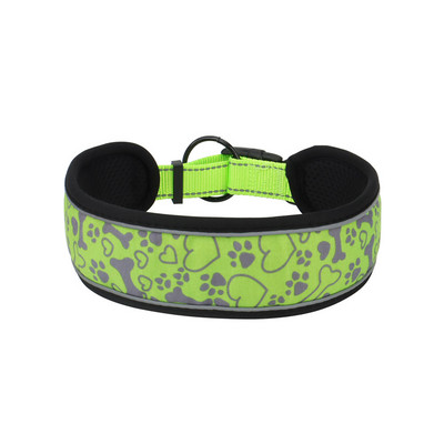 Κολάρο σκύλου Άνετο μαλακό λαιμό Ρυθμιζόμενο φαρδύ και αντανακλαστικό ανθεκτικό για μεσαίου μεγέθους σκύλους Βόλτα για κατοικίδια προμήθειες