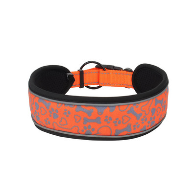 Κολάρο σκύλου Άνετο μαλακό λαιμό Ρυθμιζόμενο φαρδύ και αντανακλαστικό ανθεκτικό για μεσαίου μεγέθους σκύλους Βόλτα για κατοικίδια προμήθειες
