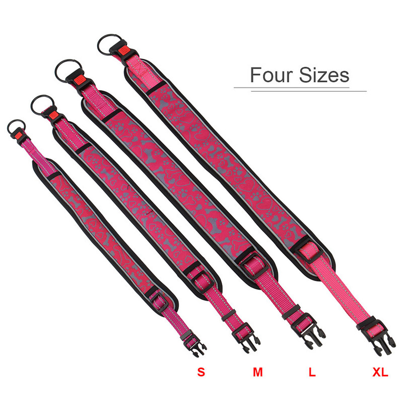 Κολάρο σκύλου Άνετο μαλακό λαιμό Ρυθμιζόμενο φαρδύ και αντανακλαστικό ανθεκτικό για μεσαίου μεγέθους σκύλους Βόλτα για κατοικίδια προμήθειες