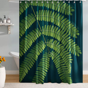 Φυσικά τοπία Κουρτίνα μπάνιου με γάντζους Greene Plants Κουρτίνες με μοτίβο για κάλυμμα μπάνιου κρεβατοκάμαρας Χώρισμα τουαλέτας