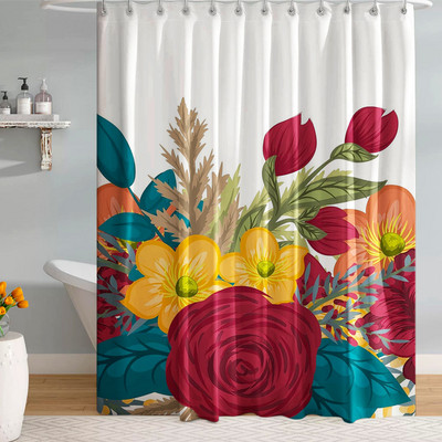 Prirodni krajolici Kupaonska zavjesa s kukama Zavjese s uzorkom zelenih biljaka za spavaću sobu Pokrivač za kupanje Pregrada za WC