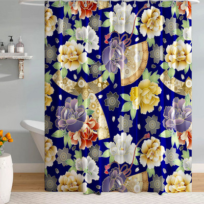 Prirodni krajolici Kupaonska zavjesa s kukama Zavjese s uzorkom zelenih biljaka za spavaću sobu Pokrivač za kupanje Pregrada za WC