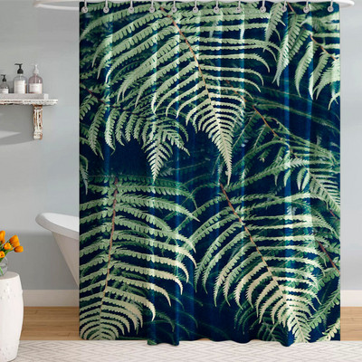 Prirodni krajolici Kupaonska zavjesa s kukama Zavjese s uzorkom zelenih biljaka za spavaću sobu Pokrivač za kupanje Pregrada za WC