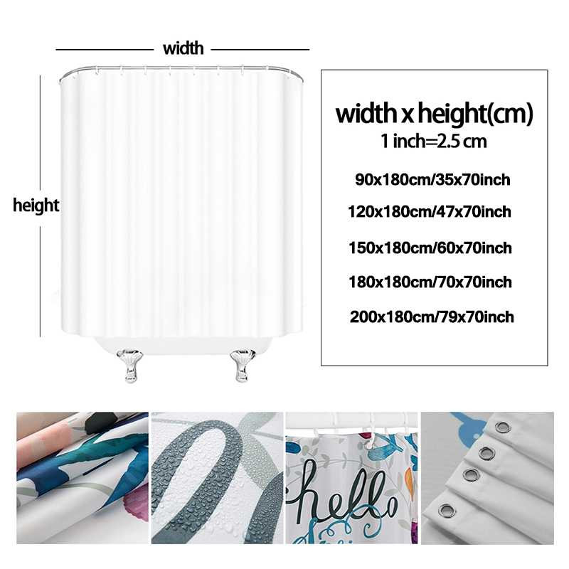 Prirodni krajolici Kupaonska zavjesa s kukama Zavjese s uzorkom zelenih biljaka za spavaću sobu Pokrivač za kupanje Pregrada za WC