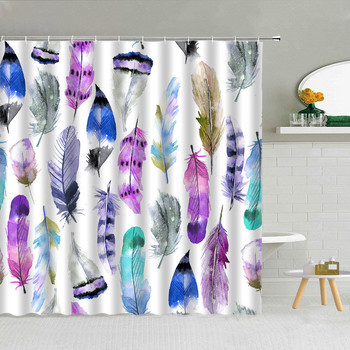 Качествена завеса за душ за баня Dream Bird Feather Pattern Printed водоустойчиви завеси за баня Комплект аксесоари за домашен декор Cortina