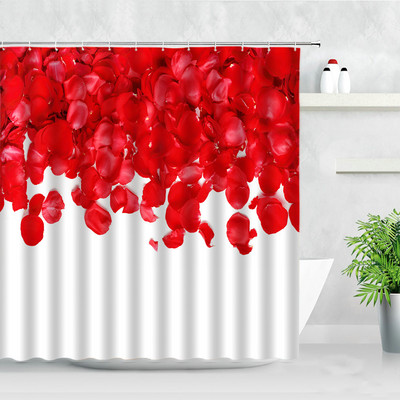 Cvjetna bijela zavjesa za tuš 3D cvijet leptir lavanda zelena biljka Dekor paravana za kadu Vodootporni poliester Kupaonski dodaci