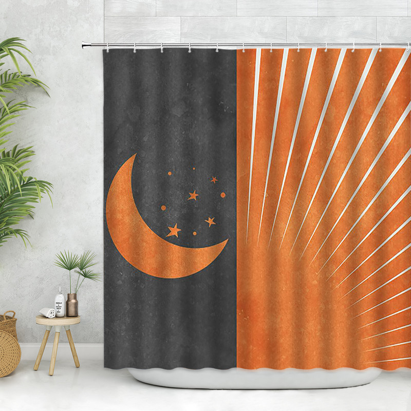 Retro kuka za zavjese za sunčanje, vintage, šareni, geometrijski, apstraktni umjetnički ispis, kućni deco kupaonski komplet poliesterskih zavjesa