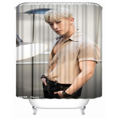 Musife prilagođena visokokvalitetna MONSTA X zavjesa za tuširanje Vodootporna kupaonska zavjesa od poliesterske tkanine