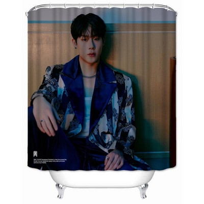 Musife prilagođena visokokvalitetna MONSTA X zavjesa za tuširanje Vodootporna kupaonska zavjesa od poliesterske tkanine