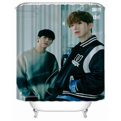 Musife prilagođena visokokvalitetna MONSTA X zavjesa za tuširanje Vodootporna kupaonska zavjesa od poliesterske tkanine