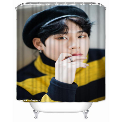 Musife prilagođena visokokvalitetna MONSTA X zavjesa za tuširanje Vodootporna kupaonska zavjesa od poliesterske tkanine