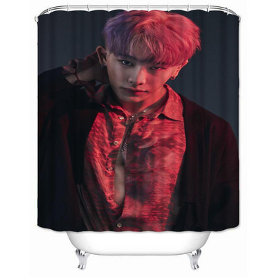 Musife prilagođena visokokvalitetna MONSTA X zavjesa za tuširanje Vodootporna kupaonska zavjesa od poliesterske tkanine