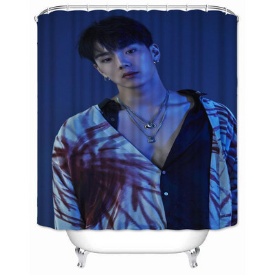 Musife prilagođena visokokvalitetna MONSTA X zavjesa za tuširanje Vodootporna kupaonska zavjesa od poliesterske tkanine