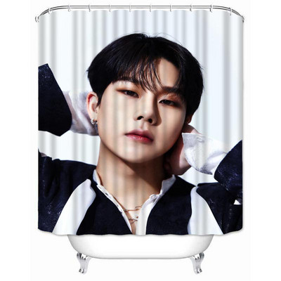 Musife prilagođena visokokvalitetna MONSTA X zavjesa za tuširanje Vodootporna kupaonska zavjesa od poliesterske tkanine