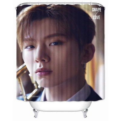 Musife prilagođena visokokvalitetna MONSTA X zavjesa za tuširanje Vodootporna kupaonska zavjesa od poliesterske tkanine