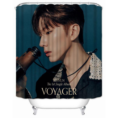 Musife prilagođena visokokvalitetna MONSTA X zavjesa za tuširanje Vodootporna kupaonska zavjesa od poliesterske tkanine