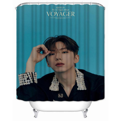 Musife prilagođena visokokvalitetna MONSTA X zavjesa za tuširanje Vodootporna kupaonska zavjesa od poliesterske tkanine