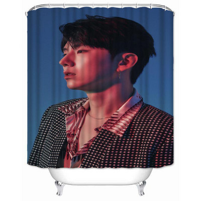 Musife prilagođena visokokvalitetna MONSTA X zavjesa za tuširanje Vodootporna kupaonska zavjesa od poliesterske tkanine