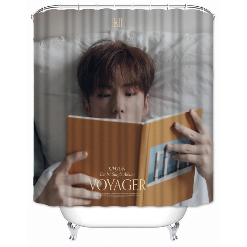 Musife prilagođena visokokvalitetna MONSTA X zavjesa za tuširanje Vodootporna kupaonska zavjesa od poliesterske tkanine