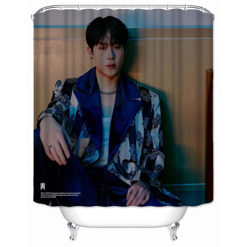 Musife prilagođena visokokvalitetna MONSTA X zavjesa za tuširanje Vodootporna kupaonska zavjesa od poliesterske tkanine