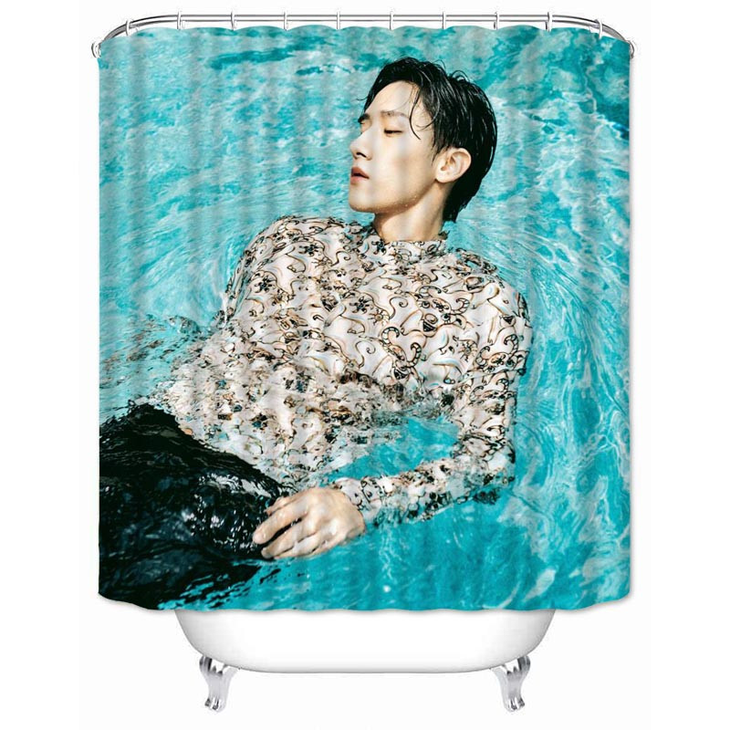 Musife prilagođena visokokvalitetna MONSTA X zavjesa za tuširanje Vodootporna kupaonska zavjesa od poliesterske tkanine