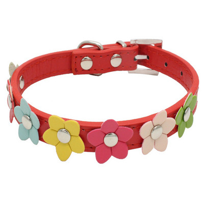 Podesivi kreativni cvjetni naglavci Štene Kućni ljubimac PU kožna ogrlica Kopča Mačke Traka oko vrata Oprema za kućne ljubimce Ogrlice za pse i mačke