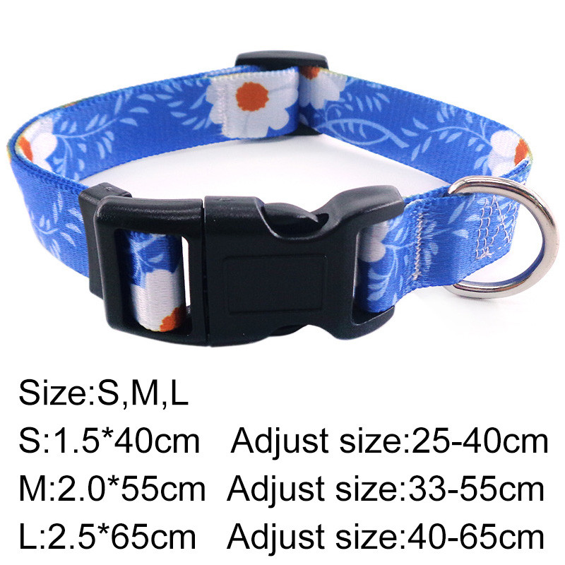 New Fashion Bohemian printed κολάρα σκυλιών Ρυθμιζόμενα ανθεκτικά αφαιρούμενα γεωμετρικά μοτίβα κολιέ με βρόχο προμήθειες για κατοικίδια Αξεσουάρ