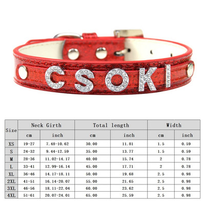 Personalizirana ogrlica za pse Bling Rhinestone DIY imena Puppy Cat Kožne ogrlice Mali veliki psi Ogrlica Besplatno ime Dodaci za kućne ljubimce