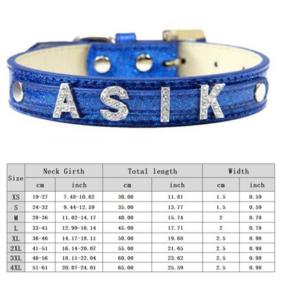 Personalizirana ogrlica za pse Bling Rhinestone DIY imena Puppy Cat Kožne ogrlice Mali veliki psi Ogrlica Besplatno ime Dodaci za kućne ljubimce