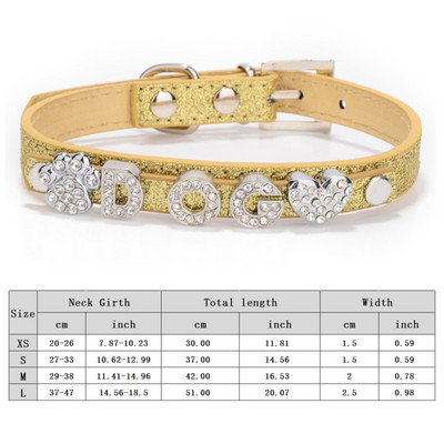 Personalizirana ogrlica za pse Bling Rhinestone DIY imena Puppy Cat Kožne ogrlice Mali veliki psi Ogrlica Besplatno ime Dodaci za kućne ljubimce