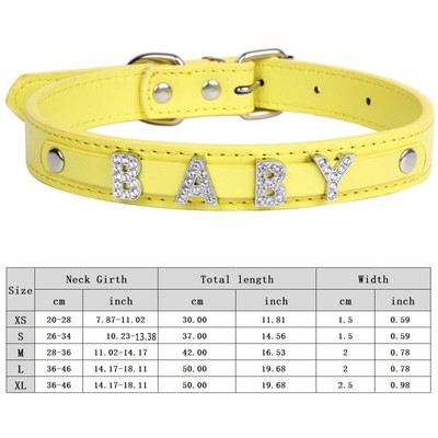Personalizirana ogrlica za pse Bling Rhinestone DIY imena Puppy Cat Kožne ogrlice Mali veliki psi Ogrlica Besplatno ime Dodaci za kućne ljubimce